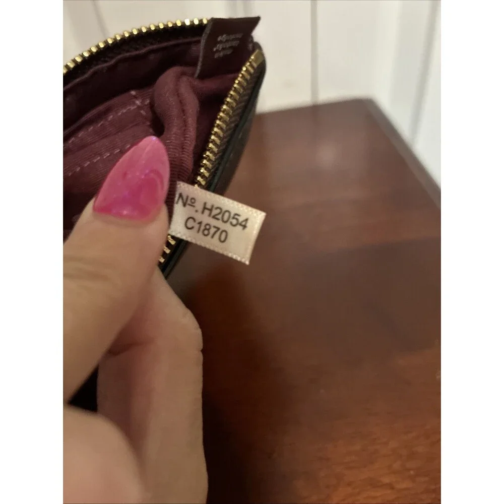 Coach Unicorn Fantasy Signature Wallet Wristlet Leather Brown